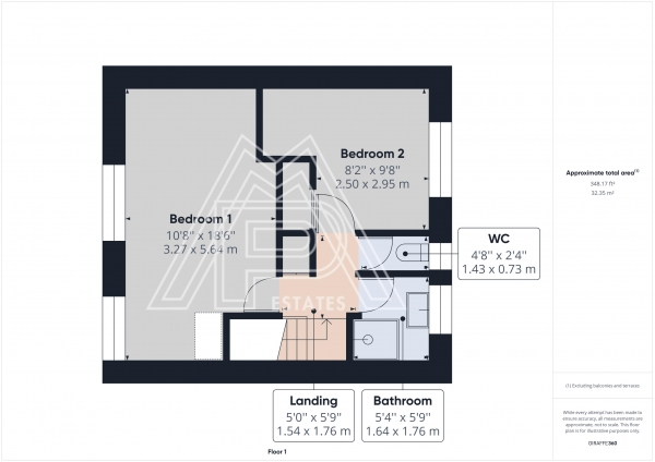 Floor Plan Image for 2 Bedroom Terraced House for Sale in Bovey Way, South Ockendon