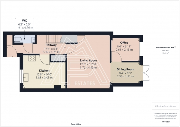 Floor Plan Image for 4 Bedroom Terraced House for Sale in Orchard Road, South Ockendon