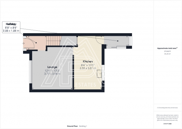 Floor Plan Image for 2 Bedroom Terraced House for Sale in Fullarton Crescent, South Ockendon