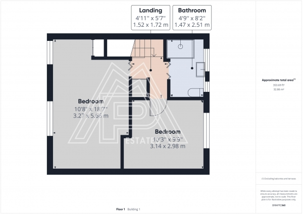 Floor Plan Image for 2 Bedroom Terraced House for Sale in Fullarton Crescent, South Ockendon