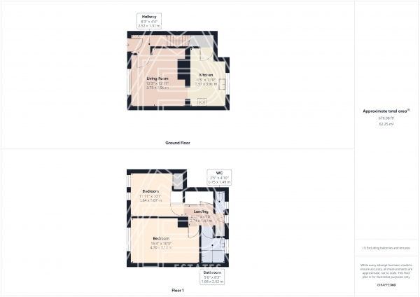 Floor Plan Image for 2 Bedroom Terraced House for Sale in Kennet Green, South Ockendon