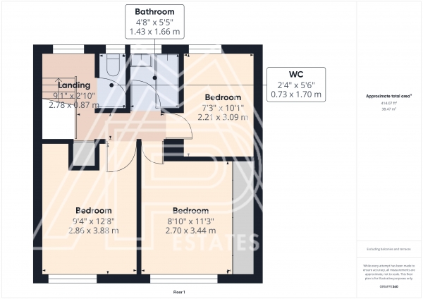 Floor Plan Image for 3 Bedroom End of Terrace House for Sale in Usk Road, South Ockendon