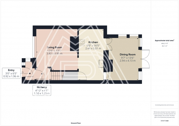 Floor Plan Image for 3 Bedroom Terraced House for Sale in Bovey Way, South Ockendon