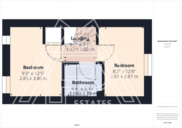 Floor Plan Image for 2 Bedroom Property for Sale in Belhouse Avenue, Aveley, Essex