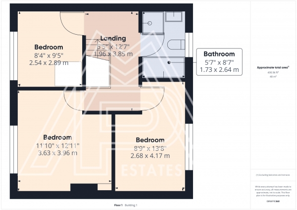 Floor Plan Image for 3 Bedroom Terraced House for Sale in Easington Way, South Ockendon