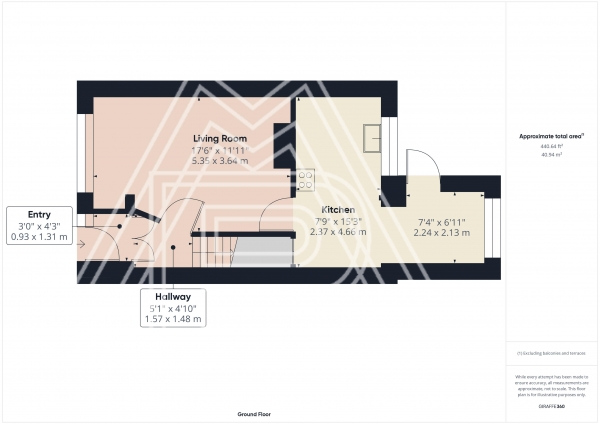 Floor Plan Image for 2 Bedroom Terraced House for Sale in Usk Road, South Ockendon