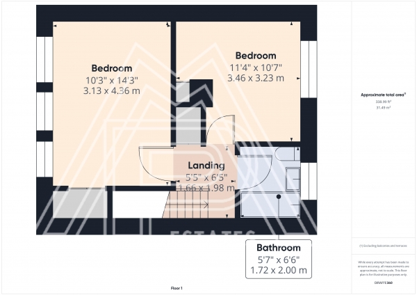 Floor Plan Image for 2 Bedroom Terraced House for Sale in Usk Road, South Ockendon