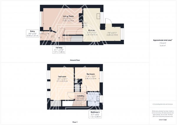 Floor Plan Image for 2 Bedroom Terraced House for Sale in Usk Road, South Ockendon