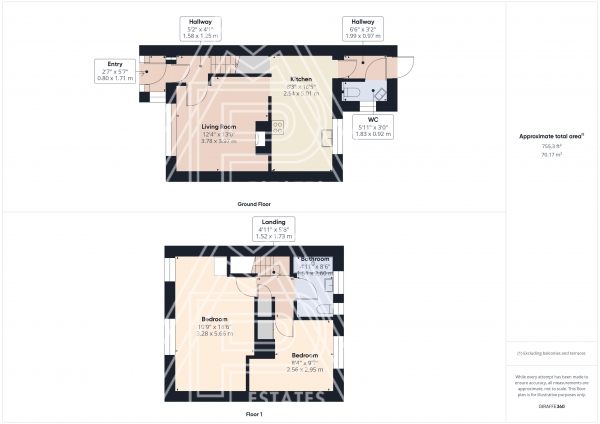 Floor Plan Image for 2 Bedroom Terraced House for Sale in Erriff Drive, South Ockendon