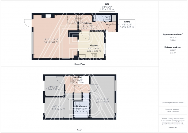 Floor Plan Image for 3 Bedroom Terraced House for Sale in Lime Close, South Ockendon