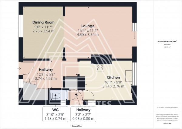 Floor Plan for 3 Bedroom Semi-Detached House for Sale in Gatehope Drive, South Ockendon, RM15, 5HX - Guide Price &pound385,000