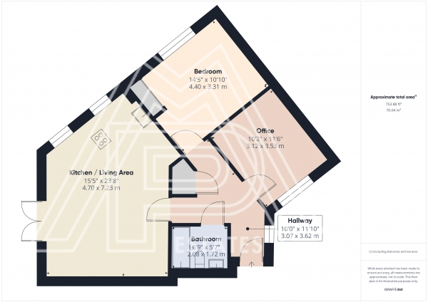 Floor Plan Image for 2 Bedroom Flat for Sale in Arisdale Avenue, South Ockendon