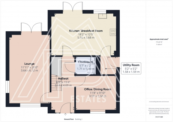 Floor Plan for 5 Bedroom Detached House for Sale in Verona Way, South Ockendon, RM15, 5GS - Guide Price &pound750,000