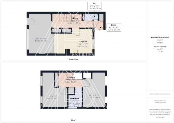 Floor Plan Image for 2 Bedroom End of Terrace House for Sale in Verbena Close, South Ockendon