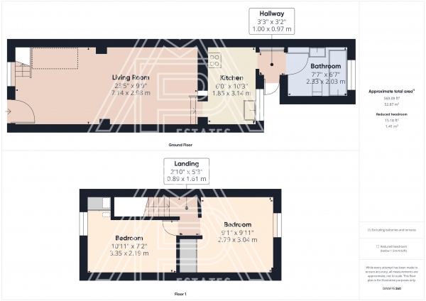 Floor Plan for 2 Bedroom Terraced House for Sale in Knowlton Cottages South Road, South Ockendon, RM15, 6DS - Offers in Excess of &pound290,000