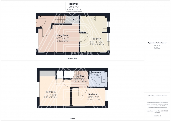 Floor Plan Image for 2 Bedroom Terraced House for Sale in Holly Drive, South Ockendon