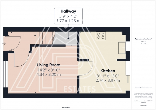 Floor Plan Image for 2 Bedroom Terraced House for Sale in Holly Drive, South Ockendon