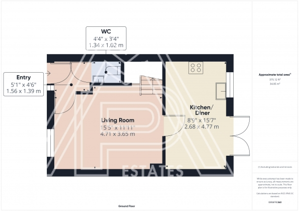 Floor Plan Image for 2 Bedroom Terraced House for Sale in Vanette Way, South Ockendon