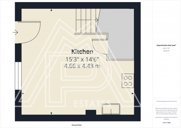 Floor Plan Image for 1 Bedroom Property for Sale in Regent Court, Broome Place, South Ockendon