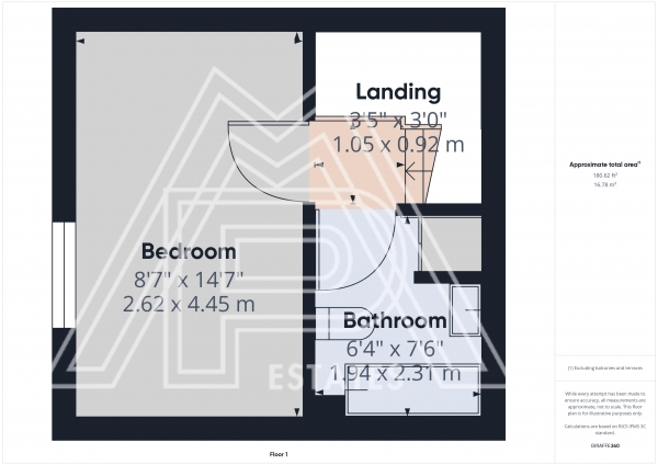 Floor Plan Image for 1 Bedroom Property for Sale in Regent Court, Broome Place, South Ockendon