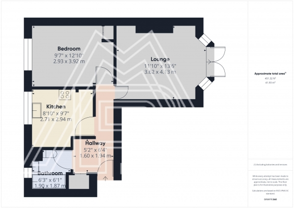 Floor Plan Image for 1 Bedroom Flat to Rent in Broxburn Drive, South Ockendon