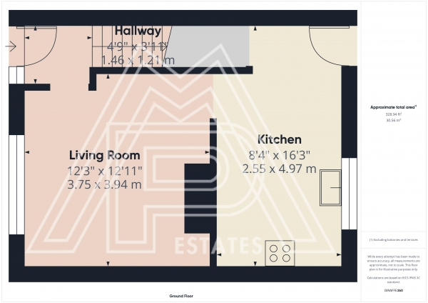 Floor Plan Image for 2 Bedroom Terraced House for Sale in Fulbrook Lane, South Ockendon