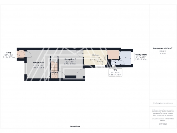 Floor Plan Image for 2 Bedroom Terraced House to Rent in Elm Road, Grays