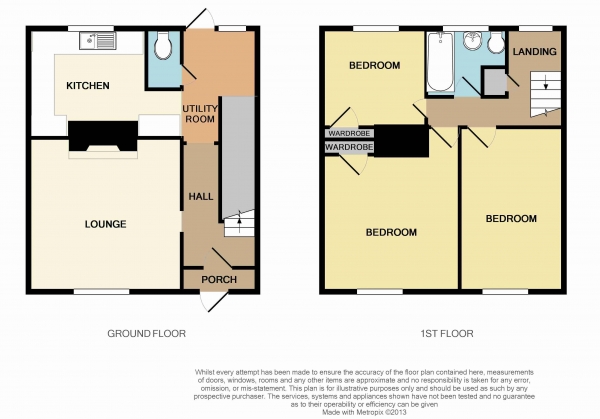 Floor Plan Image for 3 Bedroom Terraced House to Rent in Ernan Close, South Ockendon, Essex