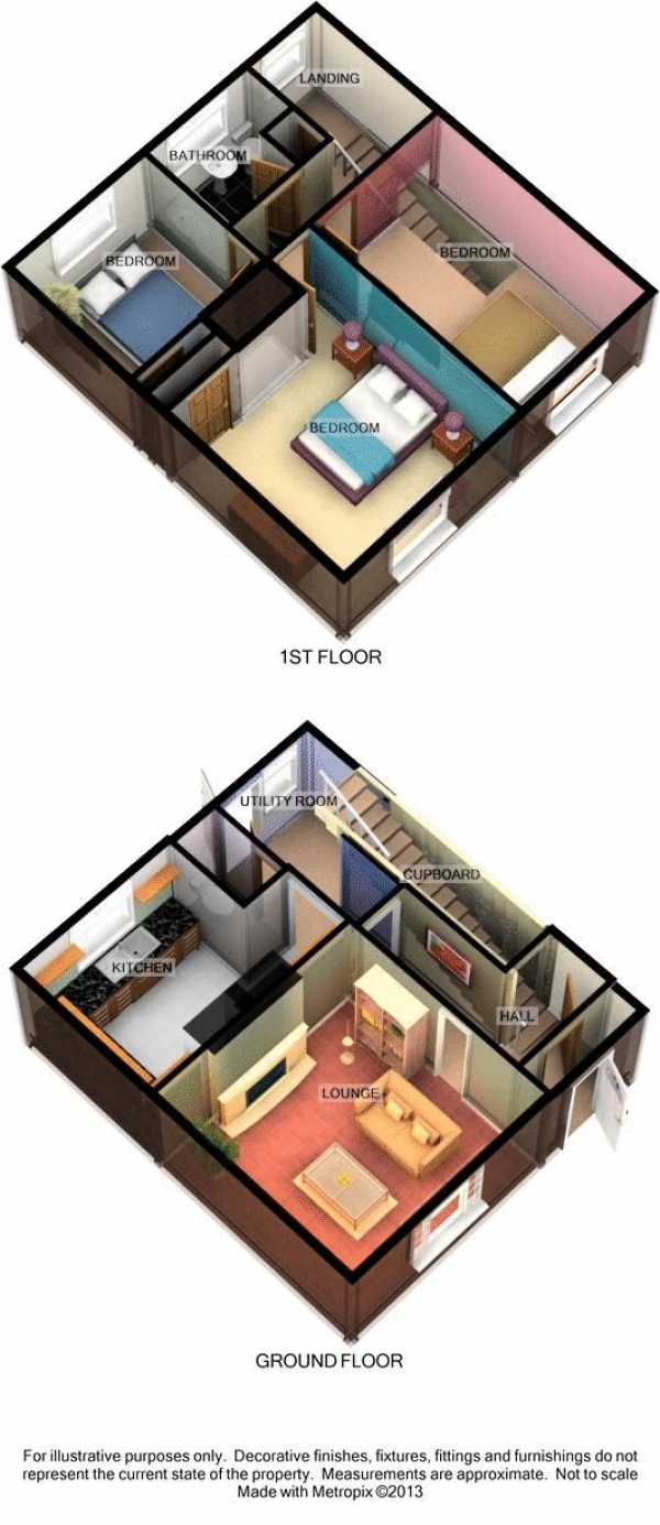 Floor Plan Image for 3 Bedroom Terraced House to Rent in Ernan Close, South Ockendon, Essex