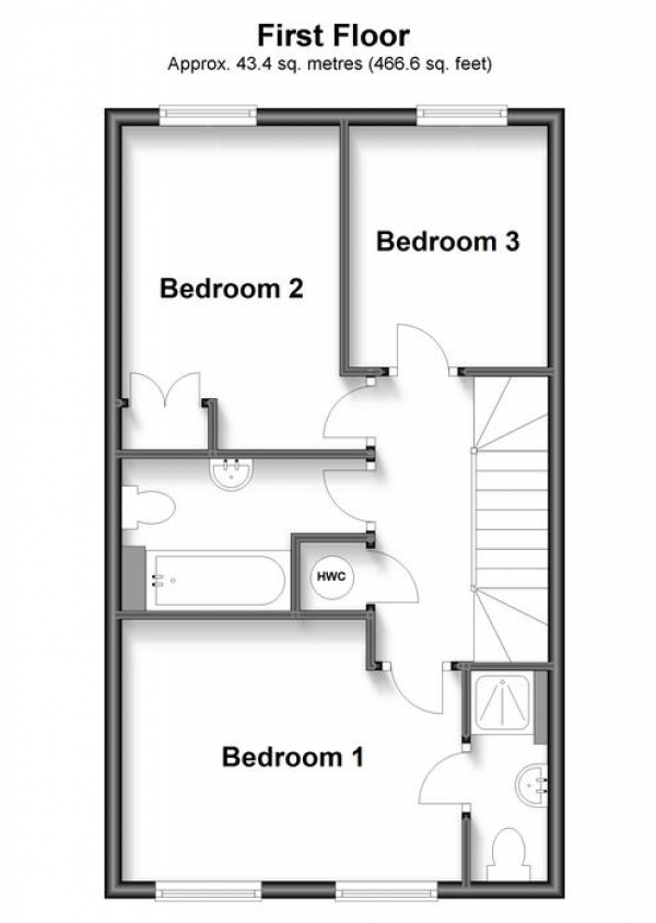 Floor Plan Image for Property for Sale in Spiro Close, Pulborough