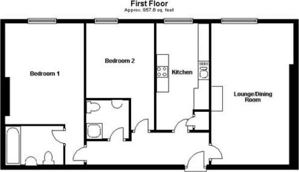 Floor Plan Image for 2 Bedroom Apartment for Sale in Aldingbourne Drive, Crockerhill, Chichester