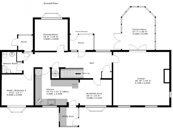 Floor Plan Image for 3 Bedroom Detached House for Sale in Set within grounds of approximately 3.5 acres in the beautiful West Sussex hamlet of South Mundham