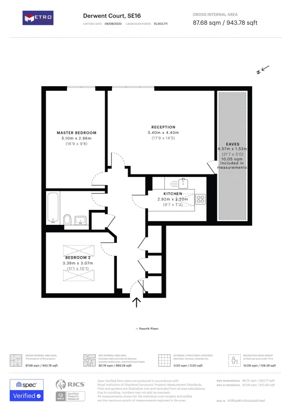Floor Plan Image for 2 Bedroom Apartment for Sale in Eleanor Close, London