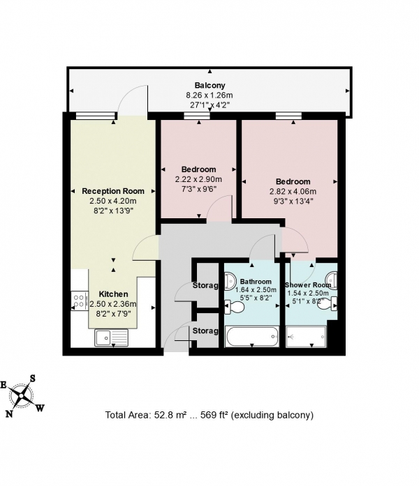 Floor Plan Image for 2 Bedroom Apartment for Sale in Stanton House, Rotherhithe, SE16
