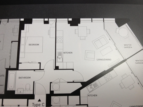 Floor Plan Image for 1 Bedroom Apartment to Rent in Ontario point, Maple Quays, Canada water, SE16