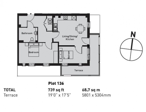 Floor Plan Image for 2 Bedroom Ground Flat for Sale in Redwood park, Rotherhithe, SE16