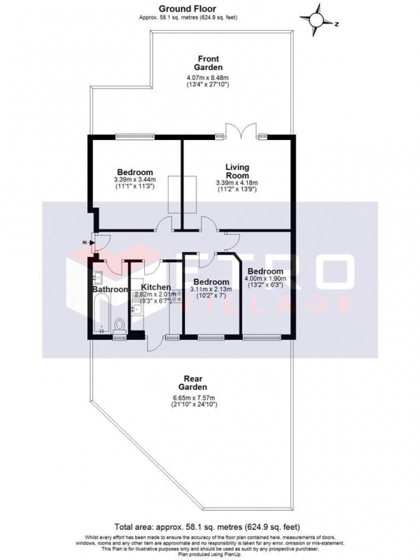 Floor Plan Image for 3 Bedroom Apartment for Sale in Nemus Apartments, Surrey Quays, SE8