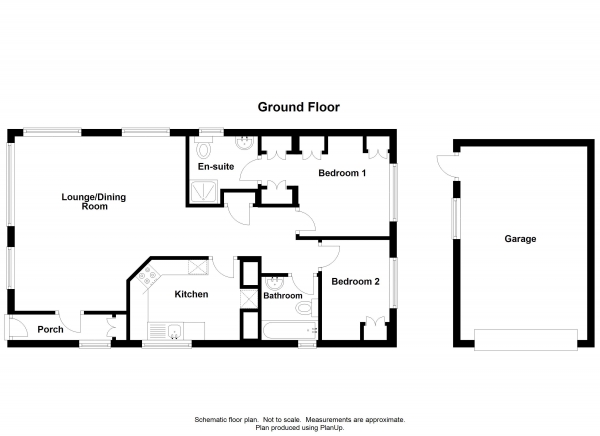 Floor Plan Image for 2 Bedroom Park Home for Sale in The Beeches, Okehampton