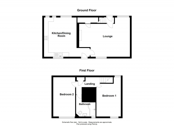 Floor Plan Image for 2 Bedroom Terraced House for Sale in Bargains Cottage, Crediton