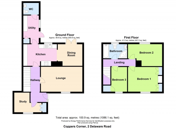 Floor Plan Image for 3 Bedroom Semi-Detached House for Sale in Drakewalls, Gunnislake