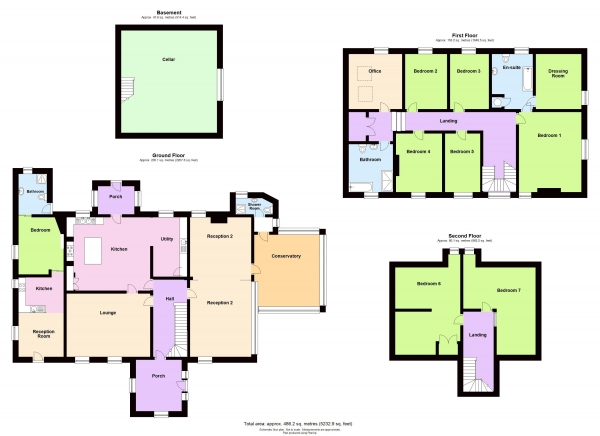 Floor Plan Image for 7 Bedroom Farm House for Sale in Large Farmhouse and Holiday Let Business in Menheniot