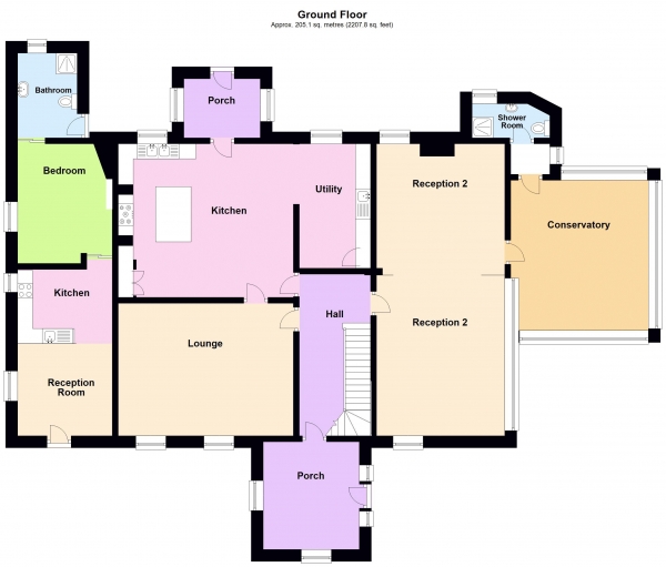 Floor Plan Image for 7 Bedroom Farm House for Sale in Large Farmhouse and Holiday Let Business in Menheniot