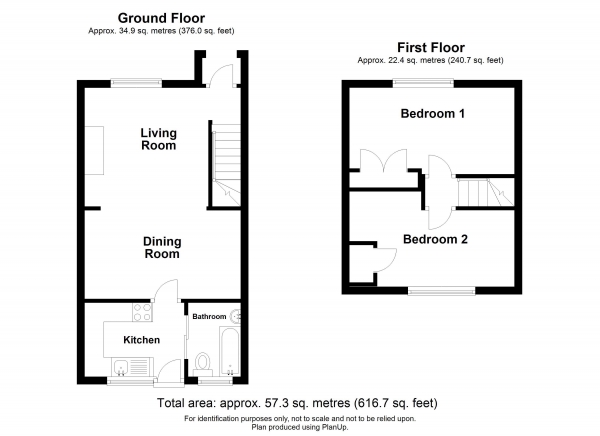 Floor Plan Image for 2 Bedroom Cottage for Sale in Tavistock