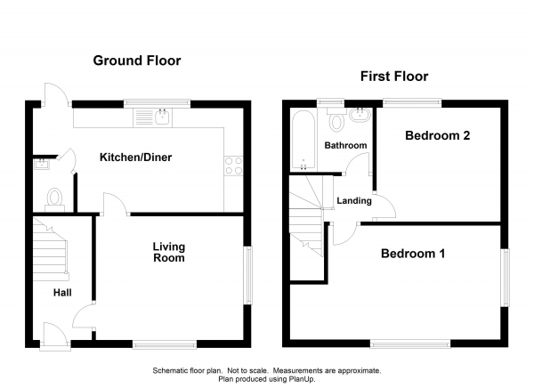 Floor Plan Image for 2 Bedroom End of Terrace House for Sale in Tavistock