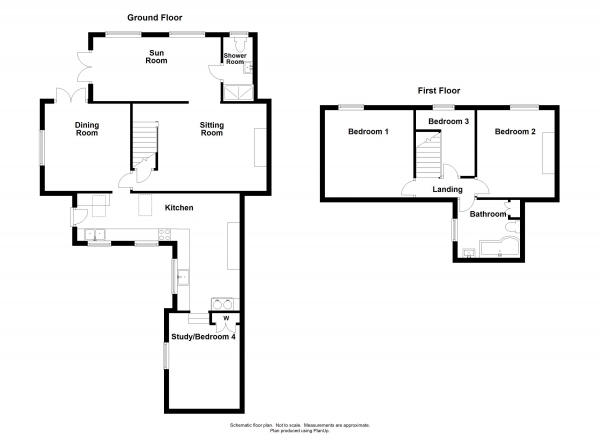 Floor Plan Image for 4 Bedroom Property for Sale in Maders, Near Callington