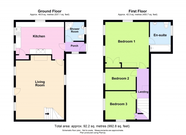 Floor Plan Image for 3 Bedroom Cottage for Sale in Chillaton, Lifton