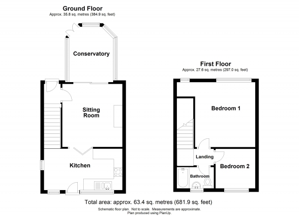 Floor Plan Image for 2 Bedroom End of Terrace House for Sale in Tavistock