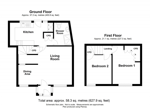 Floor Plan Image for 2 Bedroom Semi-Detached House for Sale in Park Road, Lifton