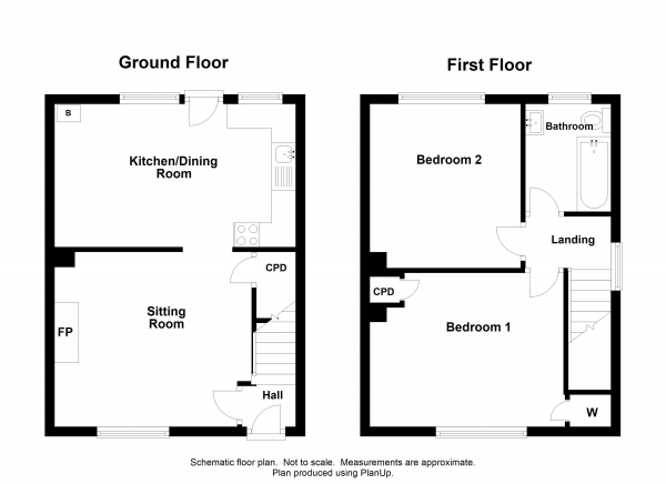 Floor Plan Image for 2 Bedroom Semi-Detached House for Sale in Horrabridge