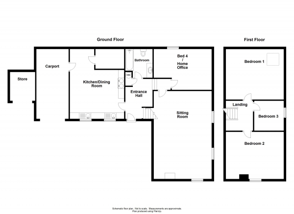 Floor Plan Image for 3 Bedroom Barn Conversion for Sale in Liftondown